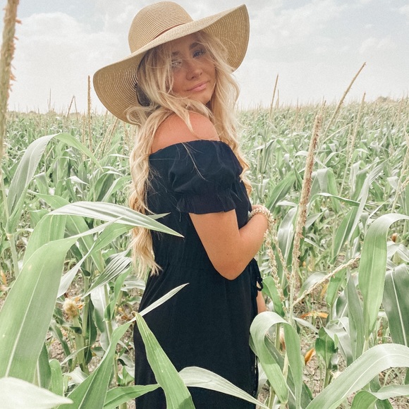 SWEET BOHEMIAN FLARE DRESS-BLACK - Picture 3 of 4